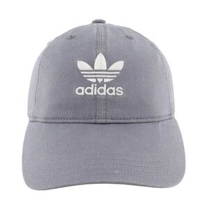 Adidas Originals Women Relaxed Adjustable Strapback Cap gray white trefoil logo